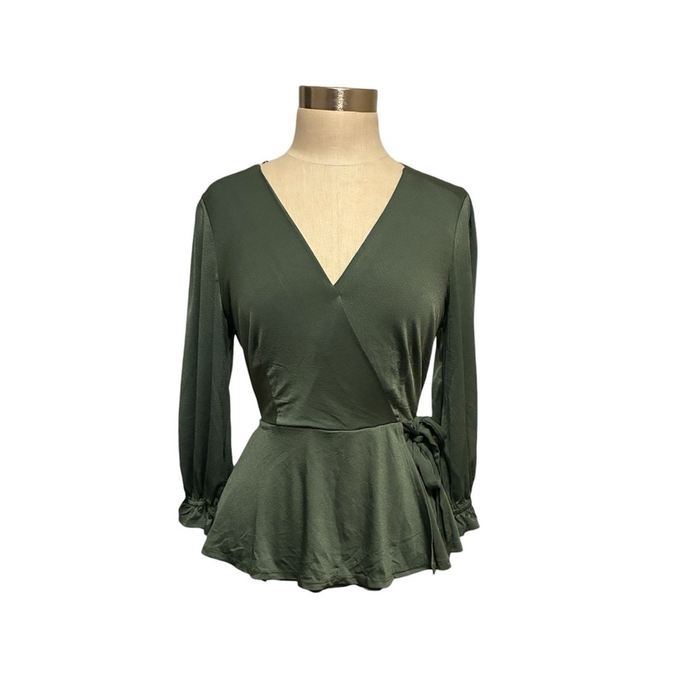 AUW silky wrap top - Picture 2 of 9